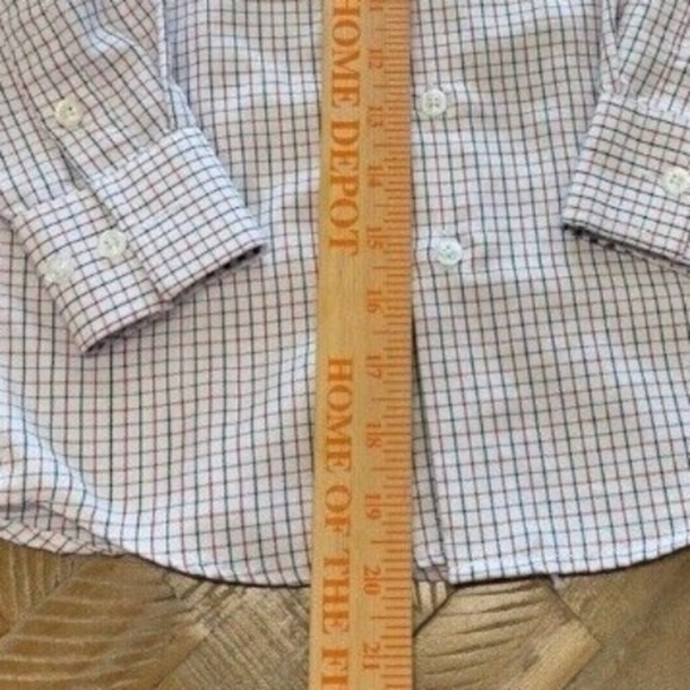 Elie Boys White Check Slim Fit‎ Button Down Dress Shirt Sz Small - Picture 3 of 4